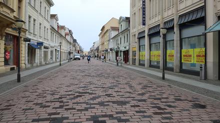 Vor dem Kollaps: Der Einzelhandel in der Brandenburger Straße in der Potsdamer Innenstadt.