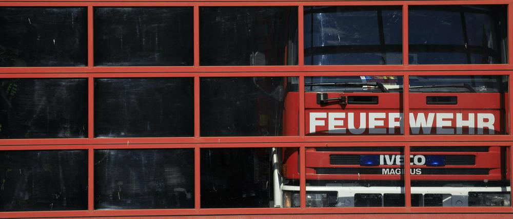 Am Samstag eilte die Polizei zu einem Brand in einem Gebäude in Teltow.