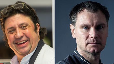Die Potsdamer Sterneköche Alexander Dressel (links, Bayrisches Haus) und Jörg Frankenhäuser (Kochzimmer).