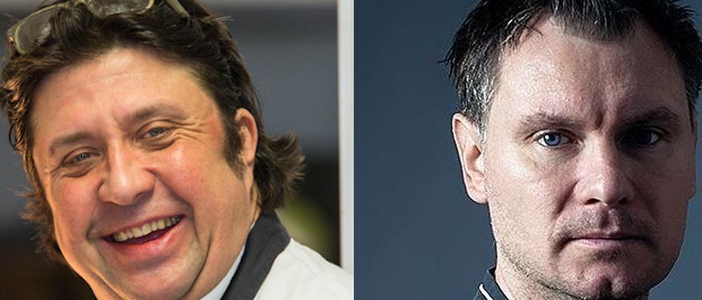 Die Potsdamer Sterneköche Alexander Dressel (links, Bayrisches Haus) und Jörg Frankenhäuser (Kochzimmer).