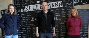 Astrid Buzin (SoupWorld), Uwe Kellermann (Café Kellermann) und Petra Walter-Streitz (Jojo-Reise- und Trekkingladen).
