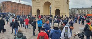 Schon am vergangenen Samstag hatten sich Corona-Skeptiker in Potsdam versammelt.