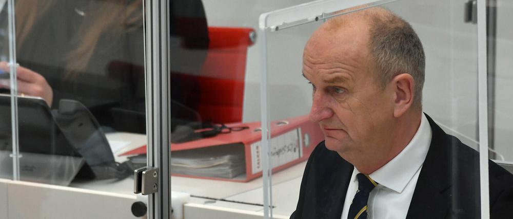 Brandenburgs Ministerpräsident Dietmar Woidke (SPD) während der Landtagsdebatte am Donnerstag.