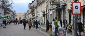 Blick in die Brandenburger Straße in Potsdams Innenstadt.