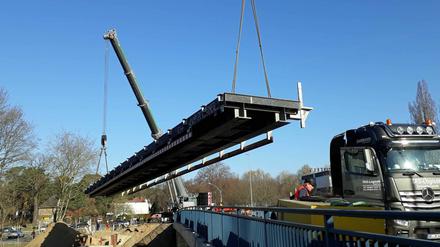 Die Behelfsbrücke wird nicht mehr benötigt.