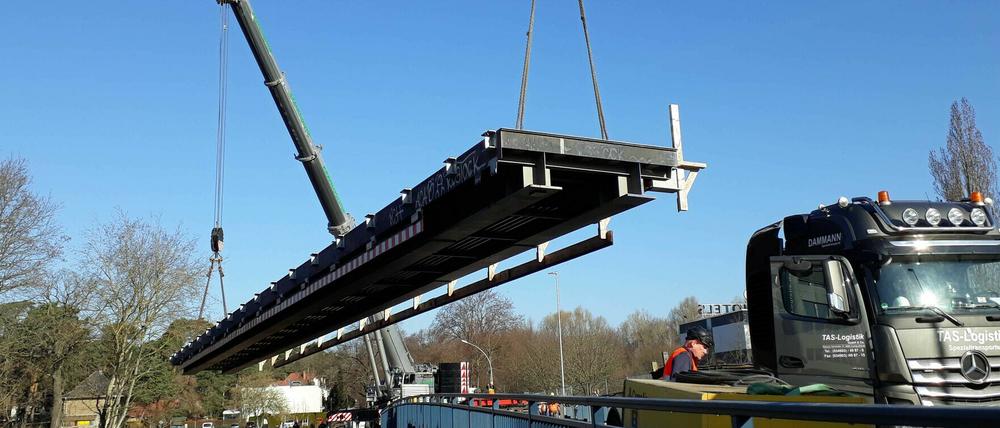 Die Behelfsbrücke wird nicht mehr benötigt.