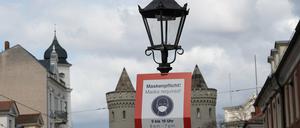 In weiten Teilen der Innenstadt gilt die Maskenpflicht
