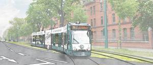 So soll das Doppelgleis an der Nedlitzer Straße aussehen.