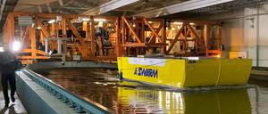 Blick in die Schiffbau-Versuchsanstalt Potsdam (SVA).