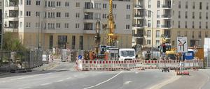 Die Leipziger Straße zwischen Speicherstadt und Leipziger Dreieck bleibt voll gesperrt.