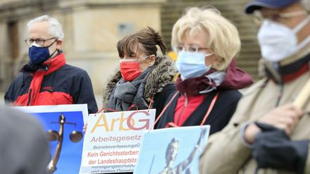 Auch ein Protest am Dienstag konnte die Schließung des Potsdamer Arbeitsgerichts nicht abwenden.