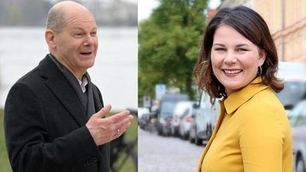 Kanzlerkandidaten 2021 Olaf Scholz (SPD) und Annalena Baerbock (Grüne)