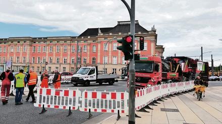 Bis zum Sonntagabend ist die Breite Straße gesperrt. 