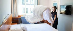 Hotelbetten.