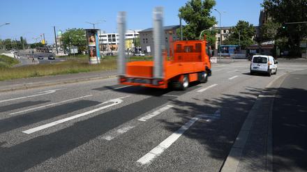 Künftig soll es in der Straße Am Brauhausberg zwei Fahrspuren stadteinwärts geben, eine stadtauswärts.