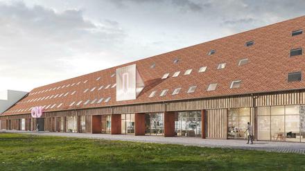 Entwurf für das neue Kreativquartier. Im Inneren ist unter anderem eine Café-Lounge vorgesehen.