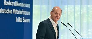 Olaf Scholz (SPD) sprach zur Eröffnung des Ostdeutschen Wirtschaftsforums.