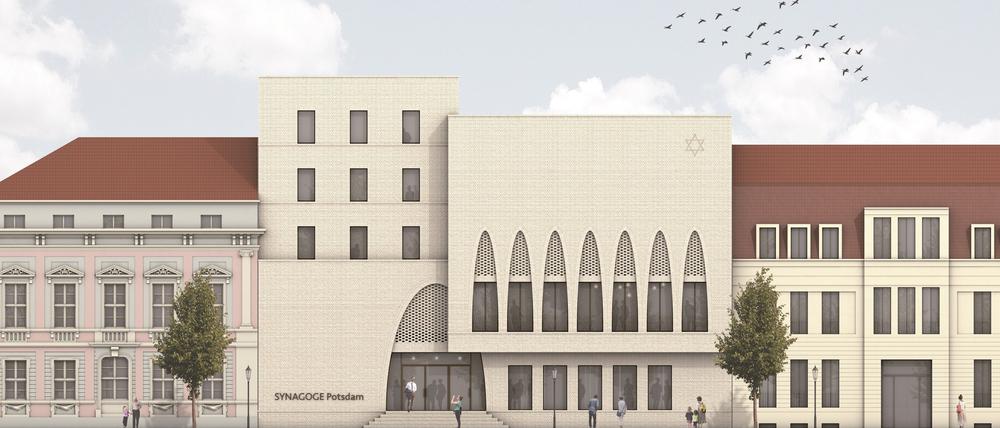 Potsdams Gemeinde- und Synagogenzentrum ist ein Entwurf des Berliner Architekten Jost Haberland.
