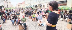Start in den Wahlkampf vor Ort. Annalena Baerbock ist Direkt- und Kanzlerkandidatin für Bündnis 90/Die Grünen.