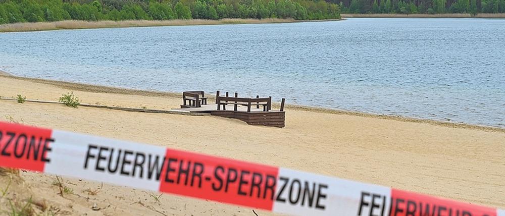 Am Helenesee sind Teile des Ufers abgerutscht.