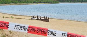 Am Helenesee sind Teile des Ufers abgerutscht.