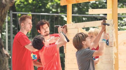 Kinder zwischen acht und zwölf Jahren können beim Projekt „Stadt der Kinder“ – hier ein Foto aus dem Jahr 2019 – mitmachen.