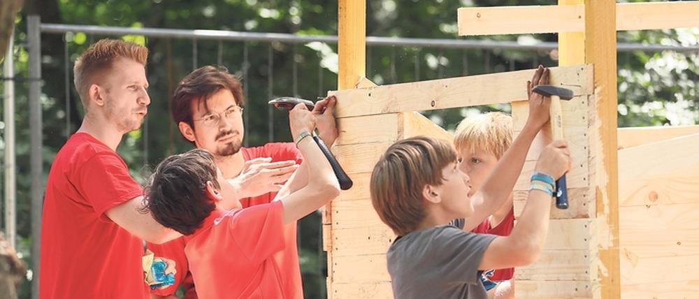 Kinder zwischen acht und zwölf Jahren können beim Projekt „Stadt der Kinder“ – hier ein Foto aus dem Jahr 2019 – mitmachen.