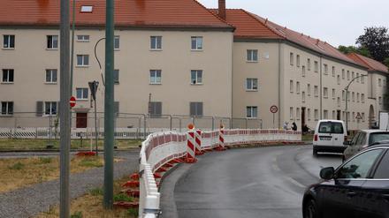 Vorbereitung für die nächste Straßen-Großbaustelle, diesmal in der Behlertstraße. 