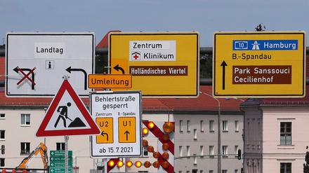 Neue Wege: Für anderthalb Jahre ist die Behlertstraße, eine Hauptverkehrsader, gesperrt.