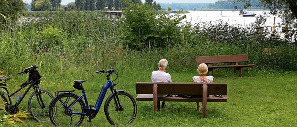 Naturidyll. Der Rastplatz am Havel-Radweg in der Nähe der Fährstelle Ketzin.