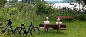 Naturidyll. Der Rastplatz am Havel-Radweg in der Nähe der Fährstelle Ketzin.