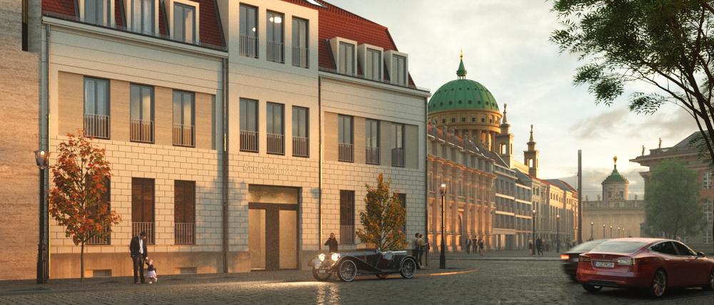So stellen sich die Entwickler den Blick von der Schloßstraße zum Alten Markt vor