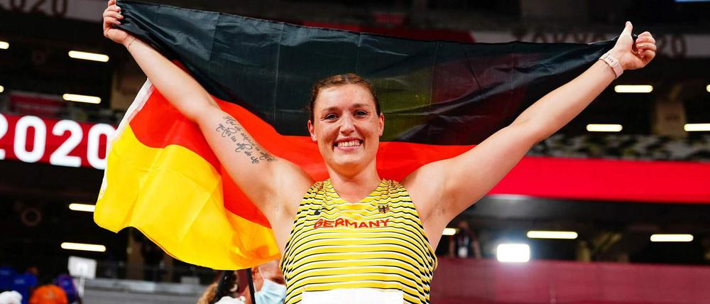 Die Potsdamer Diskus-Werferin Kristin Pudenz überraschte sich und alle anderen: Silber mit persönlicher Bestleistung in Tokio. 