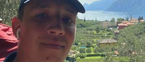 Geschafft: Hugo Rittel aus Potsdam hat den Gardasee erreicht.