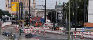 Die Arbeiten an der Tramtrasse nähern sich dem Ende