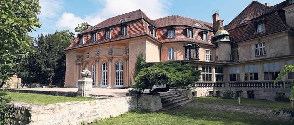 Vor adliger Kulisse. Zum Baden springt Silke Beckedorf gerne auch einmal beim Schloss Marquardt in den Schlänitzsee.