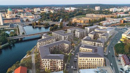 Auf dem Areal zwischen Leipziger Straße und Havelufer finden sich Wohnbauten, Hotel- und Bürohäuser.