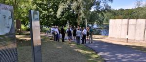 Die Mauergedenkstätte in der Babelsberger Stubenrauchstraße. Auch hier wird dem Mauerbau gedacht. 