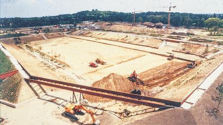 Baustelle. Angelegt wurde der Volkspark zwischen 1998 und 2001.