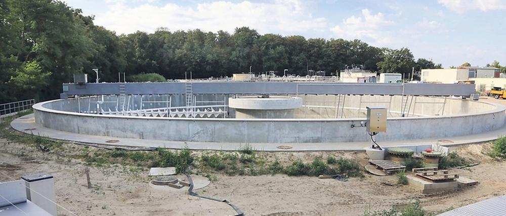 Jedes der zwei neuen Nachklärbecken hat einen Durchmesser von 40 Metern.