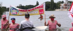 2020 demonstrierte Verdi für einen Traifvertrag bei Fridericus im Heiligen See.