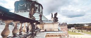 Das Dach des Neuen Palais ist ein Sanierungsfall. Insgesamt ist aber der Zustand besser als gedacht, finden Experten.