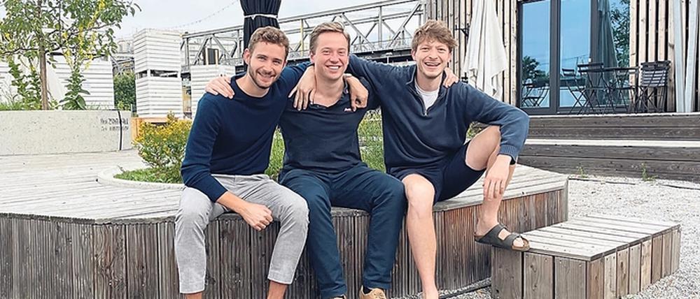 Maximilian Redwitz, Jonas Varga und Fabien Matthias (v. l.) vom Start-up Ecopals