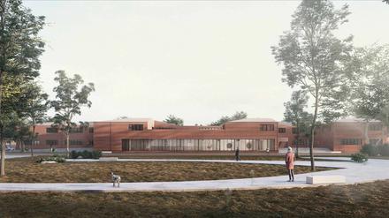 Der Park und die neue Grundschule für Krampnitz