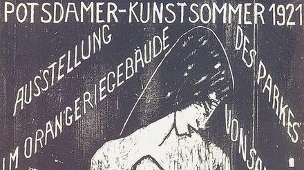Das Plakat von Otto Mueller zum Kunstsommer 1921 entstand als Alternative zum offiziellen Motiv. 