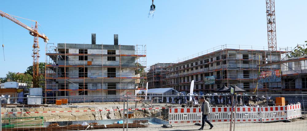 Die Baustelle an der Heinrich-Mann-Allee.