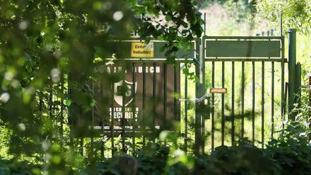 Die Kleingartenanlage Angergrund in Babelsberg ist gesperrt. 