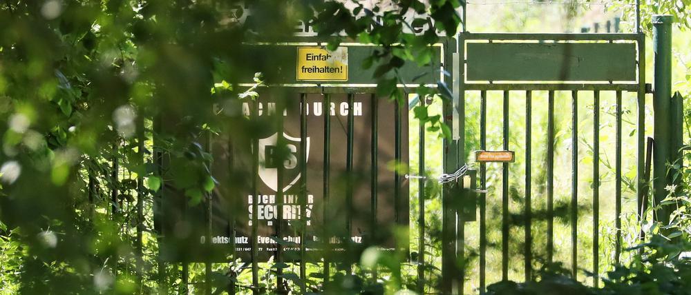 Die Kleingartenanlage Angergrund in Babelsberg ist gesperrt. 