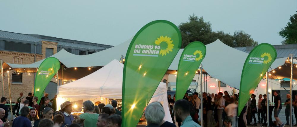 Die Grünen-Wahlparty fand am Sonntagabend in der Schiffbauergasse statt