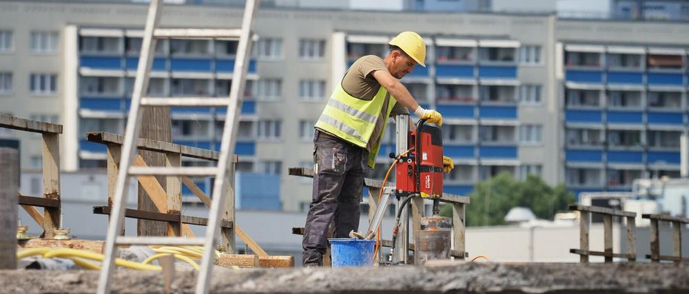 Die Baustelle der Hochstraßenbrücke.